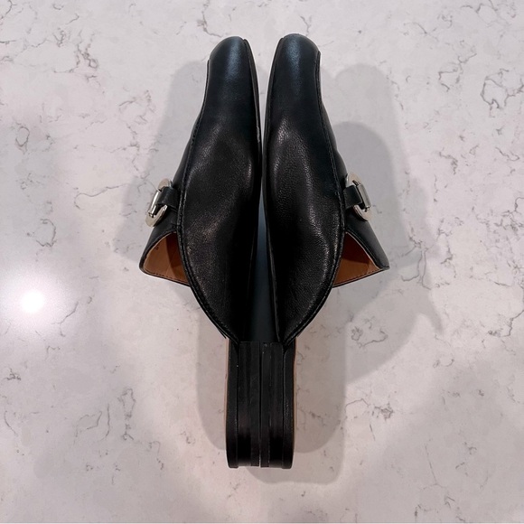 INC International Concepts Leather Black Gilia Horsebit Buckle Slip on Mules 6.5 - Picture 4 of 16